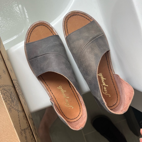FREE PEOPLE Sandal Mont Blanc Dark Grey size 37 - Picture 2 of 5